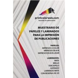 Muestrario de papel y laminados para imprimir tu libro