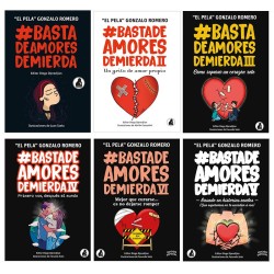 Pack Libros Basta de Amores de Mierda 1, 2 , 3, 4 , 5 y 6 de Gonzalo 'El Pela' Romero